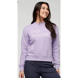 Cotopaxi "Do Good" Lavender Crew Neck Sweatshirt, Size Medium